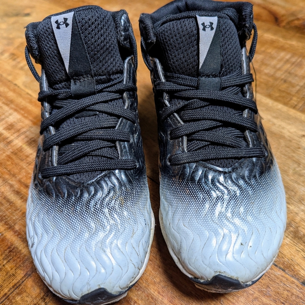 Under Armour Black and White Gradient Football Cleats